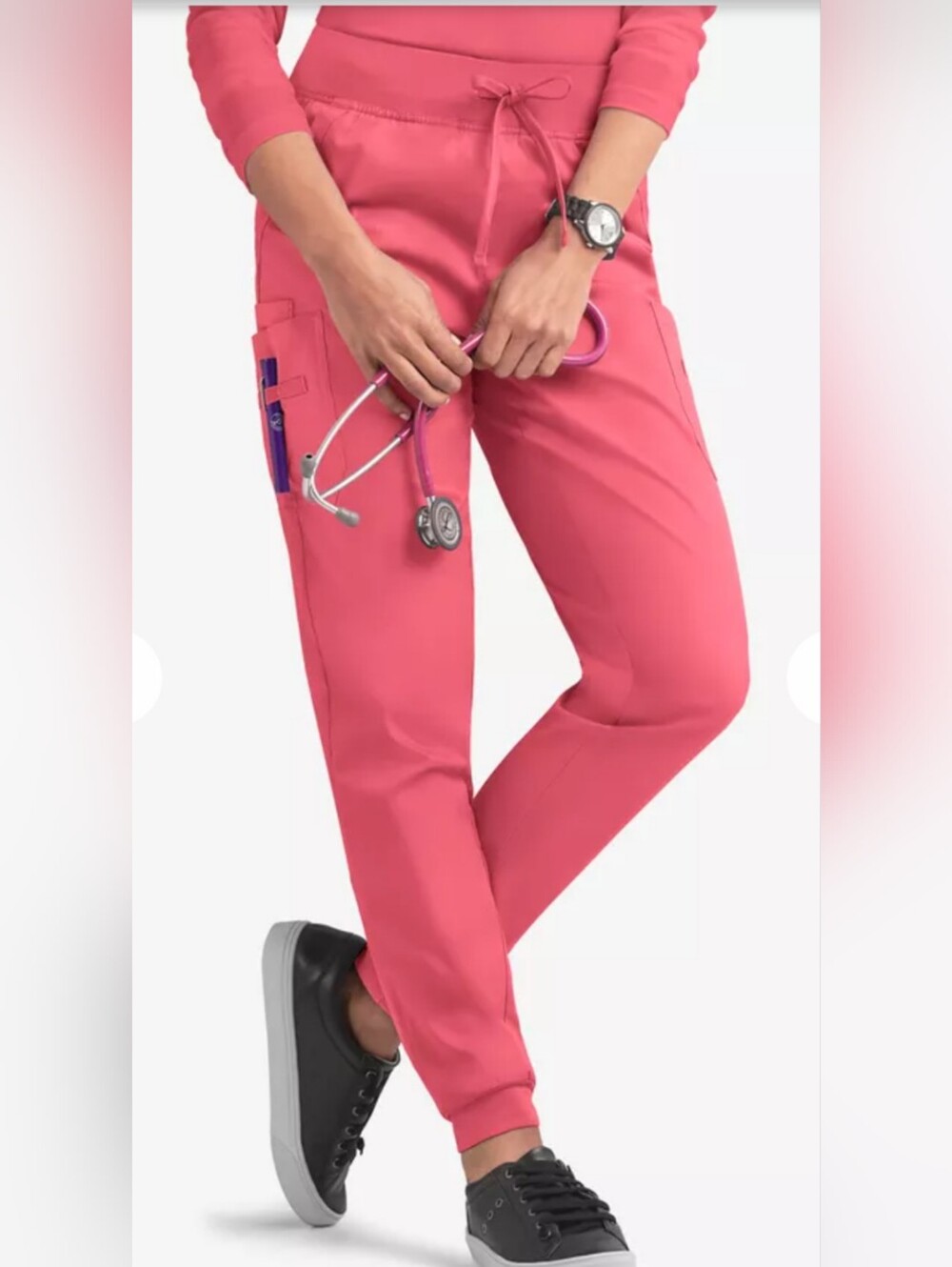 Uniform Advantage BUTTER-SOFT Stretch 5-pocket Jogger Scrub Pants NWT PETITE L